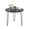Round Coffee Table with Thickened Tabletop and Metal Tripod Legs
